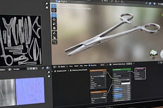 create professional 3d surgical instrument models