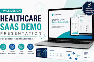 design healthcare saas demo presentation for digital health startups