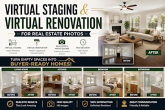 do virtual staging, virtual furniture, and virtual renovation