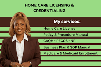 npi policy and procedure homecare license medicare medicaid enrollment care plan