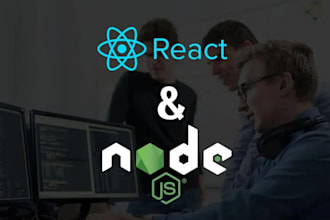 develop website with node js, react, bootstrap, mysql