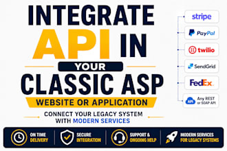integrate api or payment gateway in your classic asp website