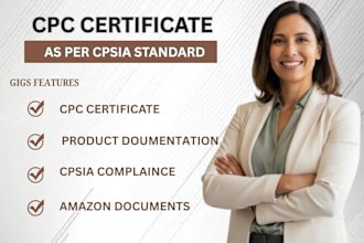 provide cpsia CPC certificate for USA children products compliance fast