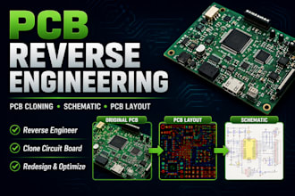 reverse engineer pcb, clone circuit board, redesign schematic and pcb lay out