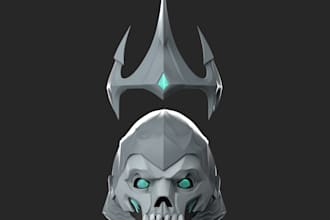 design custom 3d cosplay helmet armor prop stl model for 3d printing