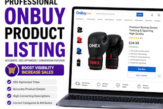 list products on onbuy with SEO optimized titles and descriptions