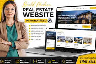build wordpress idx website redesign real estate website build business website