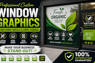 professional storefront window graphics design