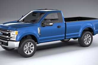 turn car blueprint to 3d car exterior model, 3d truck stl for printing, rc model