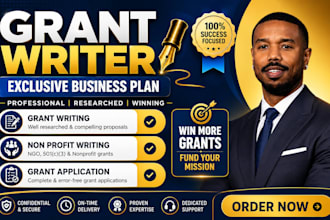 write a grant writing, grant application, non profit grant