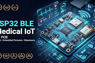 design esp32 ble wearable medical iot pcb with kicad embedded firmware biosensor