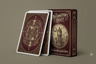 design custom playing cards, card decks and card boxes