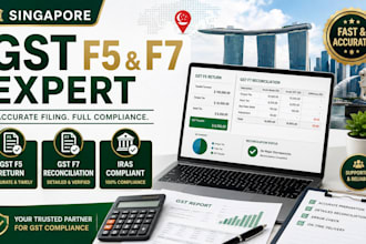 prepare singapore gst f5 return and gst f7 reconciliation for your business