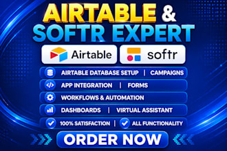 setup airtable database crm expert, airtable automation, airtable soft
