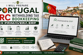 prepare portugal irc, withholding tax bookkeeping in primavera erp phc go moloni