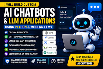 build custom llm application and ai chatbot using python