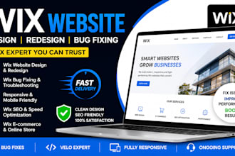 design redesign wix website wix studio site wix portfolio website wix bug fixing