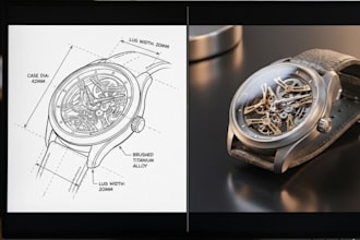 create a premium wrist watch design luxury wrist watch industrial product design