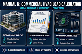 manual n commercial hvac load calculation and building energy report