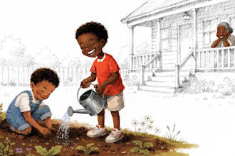 do african american children story book illustration, children book,book design