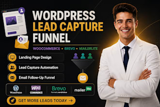 wordpress woocommerce landing page brevo mailerlite leadcapture email automation