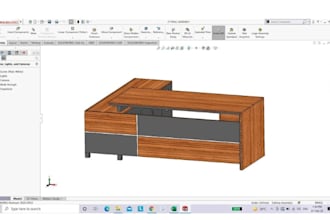 do cad modeling for parametric furniture, renders and technical drawings