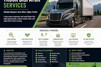 provide professional truck dispatch services for owner operators