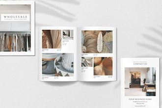 design b2b wholesale catalog lookbook for distributors retail brands in indesign