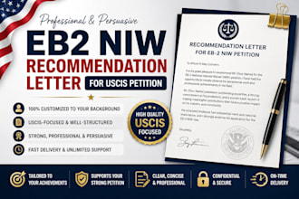 prepare a strong eb2 niw recommendation letter for uscis