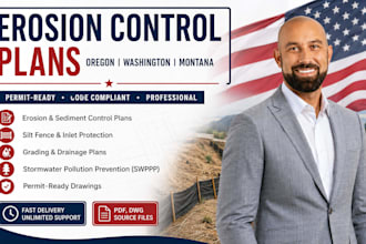 prepare erosion control plans for oregon, washington and montana