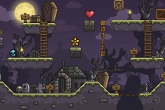 create pixel art, pixel background, tileset and game environment