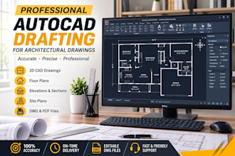 do professional autocad drafting for architectural drawings