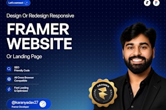 design and develop framer website, figma to framer, framer website