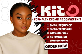 setup convertkit landing page kit email sequence kit newsletter kit automation