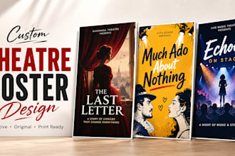 theatre poster film poster movie poster flyer design brochure playbill in 24hrs