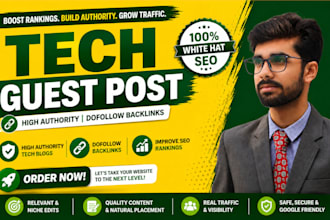 provide tech backlinks via high da tech guest posts to rank blogs