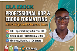 do KDP book formatting, kindle ebook formatting layout design for amazon KDP