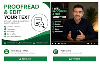 proofread and edit english text
