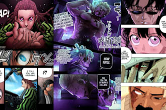 draw anime manga comic panel for webtoon and webcomic