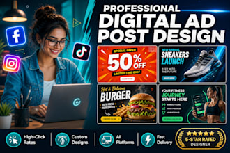 design high converting meta ad post images for social media