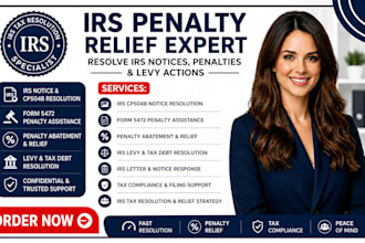 resolve irs cp504b notices, form 5472 penalties and levy actions