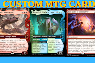 design custom magic the gathering card illustration mtg token art tcg card art