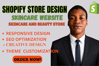 design skincare shopify store skincare website, beauty shopify cosmetics store