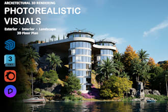 do photorealistic 3d architectural rendering and modeling