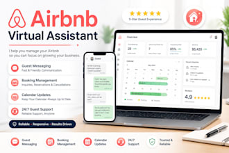 be your expert airbnb virtual assistant for guest messaging and property managem