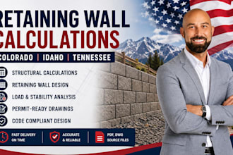design retaining wall calculations for colorado, idaho and tennessee