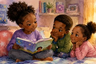 draw african american children book illustration