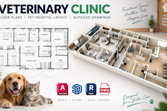 design veterinary clinic floor plans pet hospital layout autocad drawings