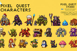 create custom pixel art game assets, sprite sheets and animations