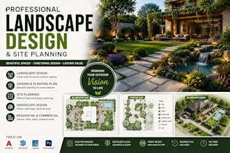 design landscape architecture garden plans for residential commercial property